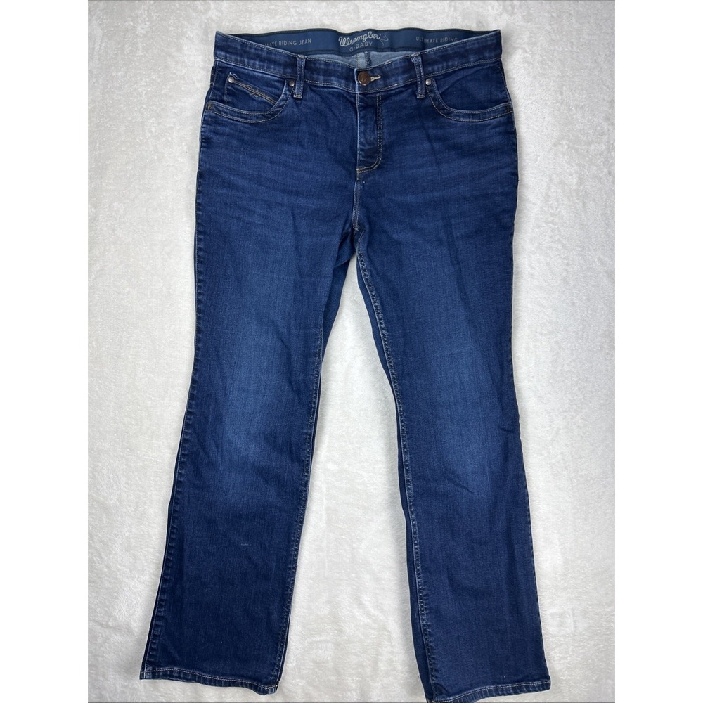 Wrangler Q Baby Jeans Women's Size 15 X 32 dark Blue Wash Ultimate Riding Jean